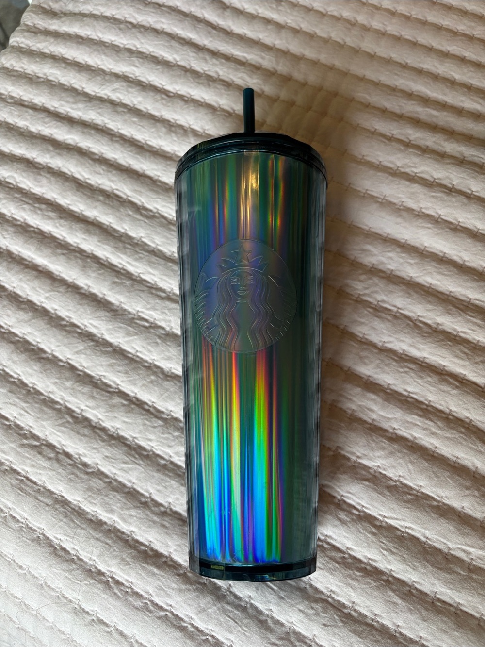 Starbucks Iridescent Rainbow Cold Cup Tumbler - Green/Blue Hues